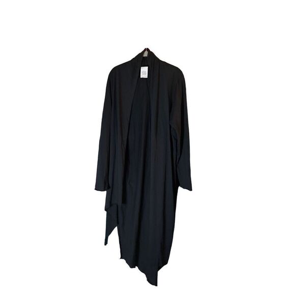 Lotus eaters, black long open front cardigan, size large - Picture 1 of 4